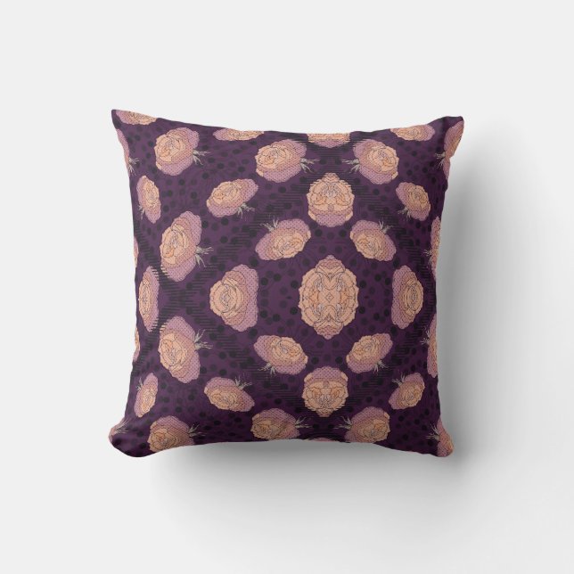 Almofada Cobertor Floral Elegante – Cobertor Botânico Aconc (Frente)