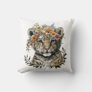Almofada Cobra Aquosa Floral Bebê Tigre