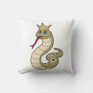 Almofada Cobra como Rei com Coroa