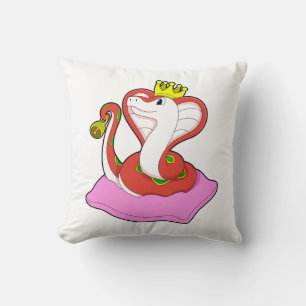 Almofada Cobra como Rei com Coroa