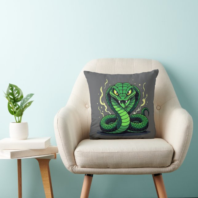 Almofada Cobra Venenosa – Perigo e Precisão (Cadeira)