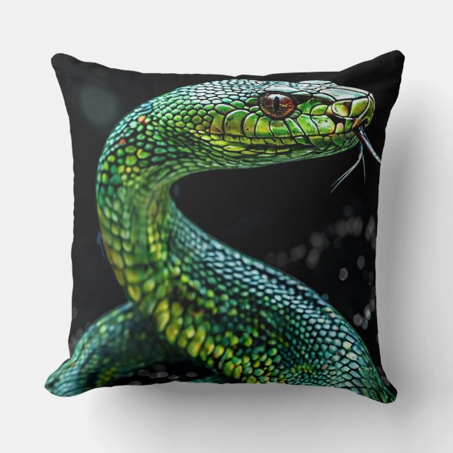 Almofada Cobra verde (Frente)