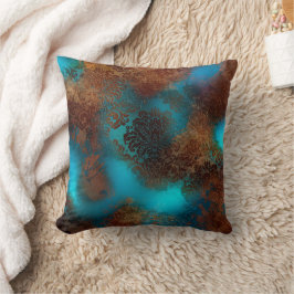 Almofada Cobre Patina Rusted Damask