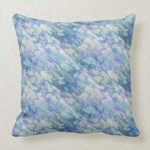 Almofada Cobrir Azul Pastel e Travesseiro Roxo