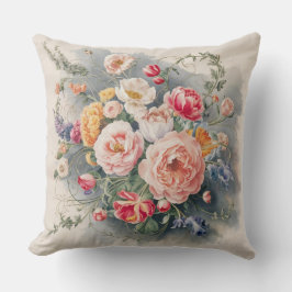 Almofada Cobrir de Elegância Floral Belga