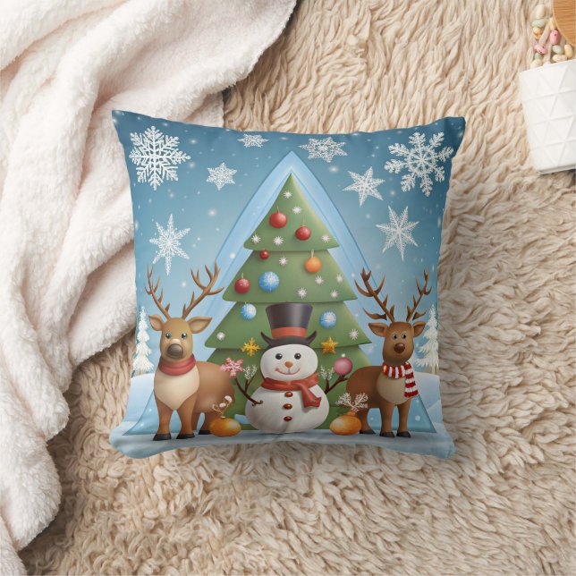Almofada Cobrir de Natal Festivo - Floco de Neve (Cobertor)