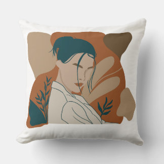 Almofada cobrir de retratos com cores boho