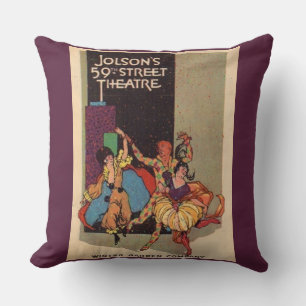 Almofada cobrir do playbill do Al Jolson de 1923