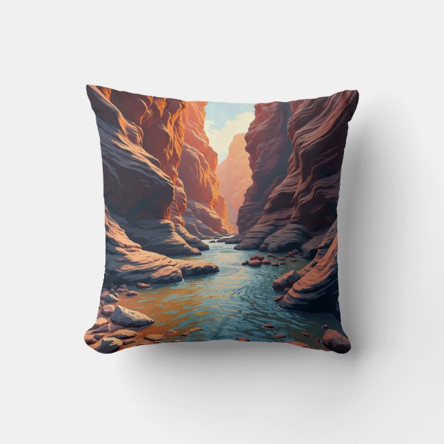 Almofada Cobrir quadrados de Travesseiro para o canyon da S (Frente)