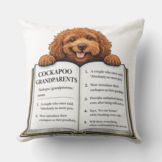 Almofada Cockapoo Grandparents Gift | Funny Dog (Frente)