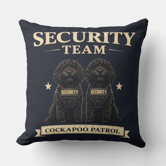 Almofada Cockapoo Security Team Gift cushion (Frente)