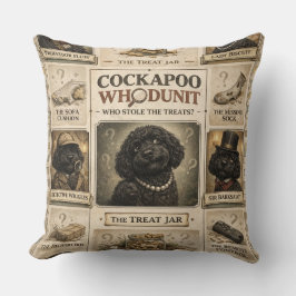 Almofada Cockapoo Whodunit cushion | Funny Dog Gift