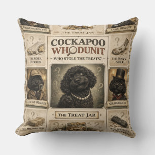 Almofada Cockapoo Whodunit   Presente Divertido pa