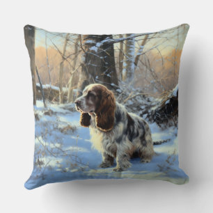 Almofada Cocker Spaniel Deixe Nevar Natal