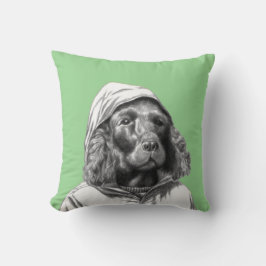 Almofada Cocker Spaniel em Casaco de chuva (Moegi)