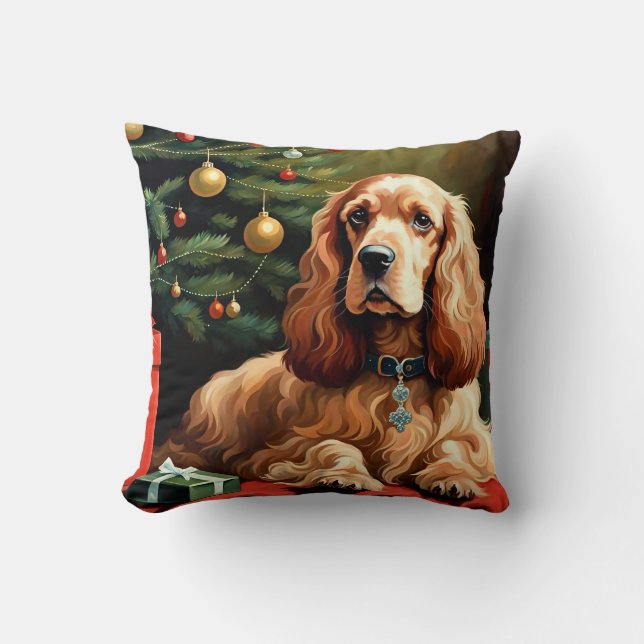 Almofada Cocker Spaniel Natal (Frente)