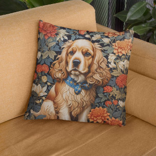 Almofada Cocker Spaniel William Morris Inspirou Floral