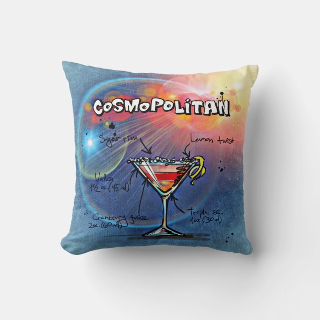 Almofada Cocktail cosmopolita ( nº 2 de 12 conjuntos de rec (Frente)