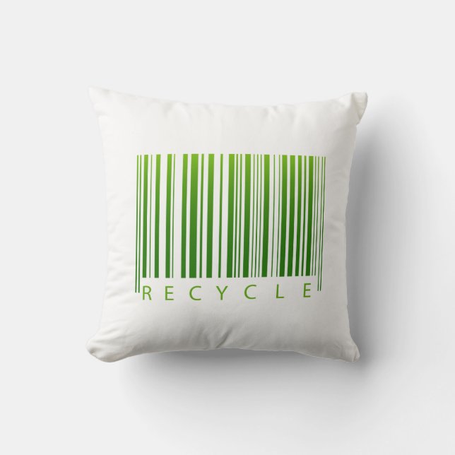 Almofada código de barras graphic.png do reciclar (Frente)