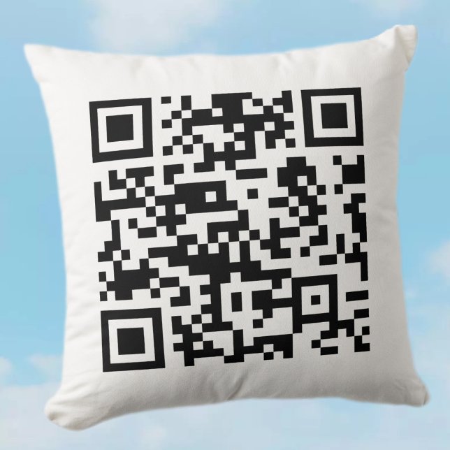Almofada Código QR criado instantaneamente (inserindo a sua (Criador carregado)