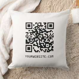 Almofada Código QR personalizável Link de sua página da Web