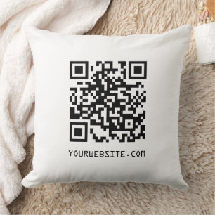 Almofada Código QR personalizável Link de sua página da Web