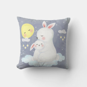 Almofada Coelhinho de Aquarela Cuja Cama É