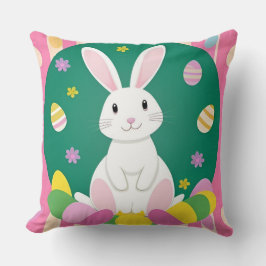 Almofada Coelhinho De Páscoa Bonito Com Ovos Decorativos