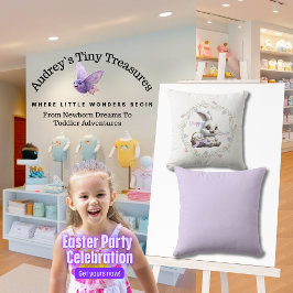 Almofada Coelhinho de Páscoa com Cesta de Ovos Travesseiro