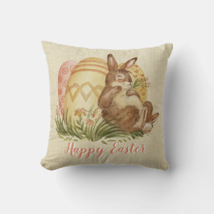 Almofada Coelhinho De Páscoa Com Cores De Ovos