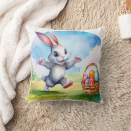 Almofada Coelhinho de Páscoa e Cesta de Ovos