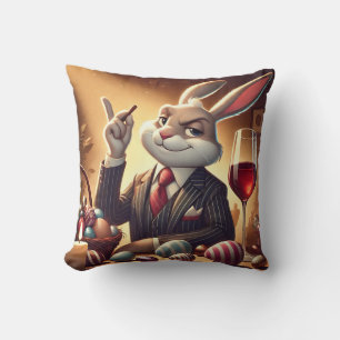 Almofada Coelhinho Elegante de Páscoa com Vidro e Coco