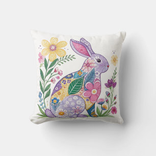 Almofada Coelhinho Floral Brilhante