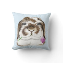 Coelho Adorável do Lop Felpudo Americano com Tulip