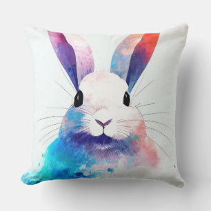 Almofada Coelho Coelho Selvagem Natureza Animais Pintura de