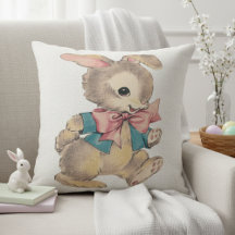 Coelho Cottontail Aquarela Vintage 