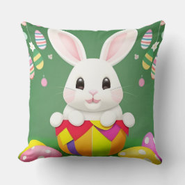 Almofada Coelho da Páscoa Fofo Com Ovos Decorativos