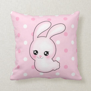 Almofada Coelho de coelhinho da Páscoa do rosa do Anime de