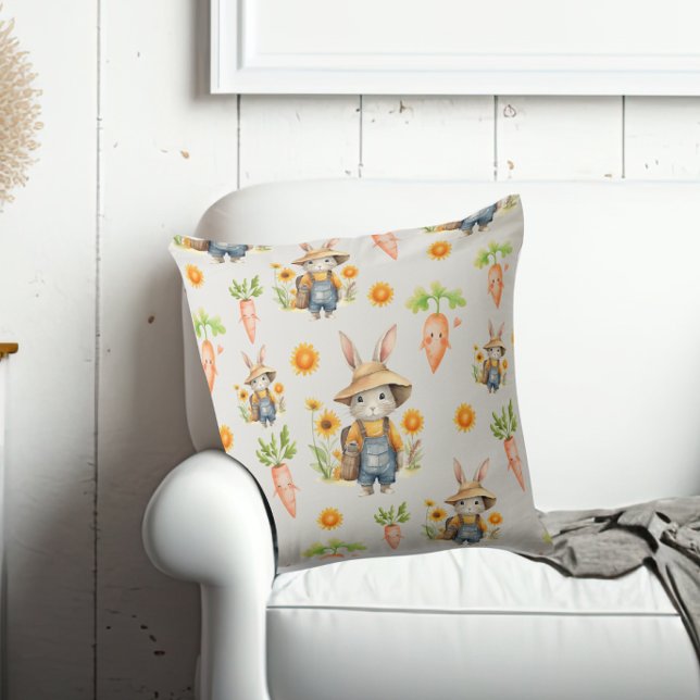 Almofada Coelho de Girassol Amarelo Primavera (Criador carregado)