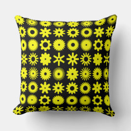 Almofada Cogs - Amarelo em preto