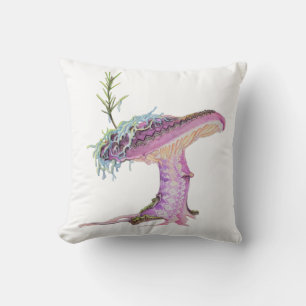Almofada Cogumelo Caprichoso em Aquarela