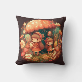 Almofada Cogumelos no travesseiro decorativo