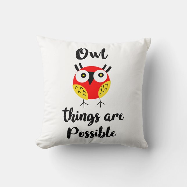 Almofada Coisas de coruja são possíveis (Frente)
