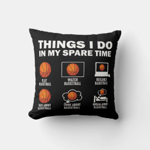 Almofada Coisas Que Eu Faço No Meu Horário Livre De Basquet