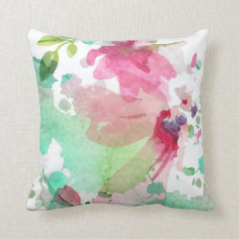 Almofada Cojín Almohada Diseño Floral Watercolor