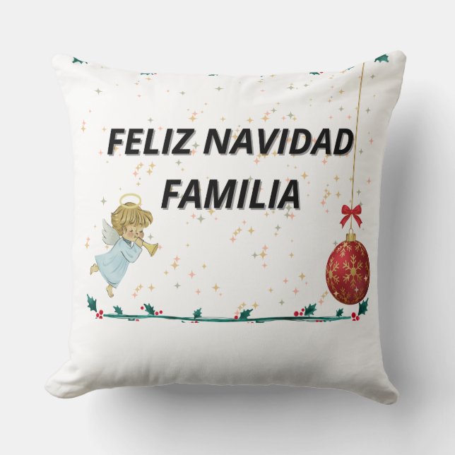 ALMOFADA COJIN CON ESTAMPADO DE NAVIDAD (Frente)