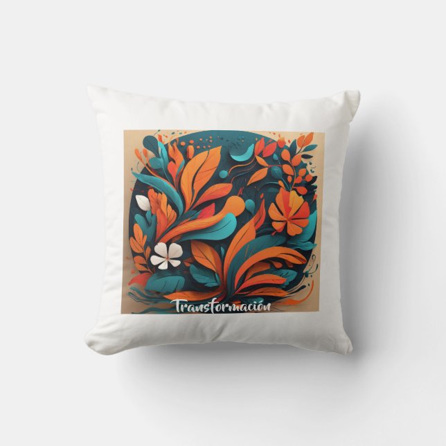 Almofada Cojín Decorativo Arte Simbólico Transformación (Frente)