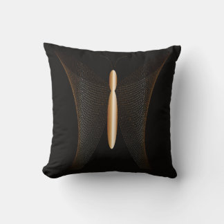 Almofada Cojín decorativo minimalista con mariposa dorada
