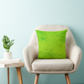 Almofada Cojín Decorativo Verde Lima con Textura - Acuarela