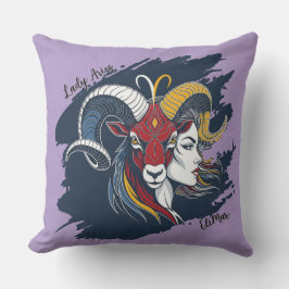 Almofada Cojín Lady Aries - Mujer Zodíaco Carnero 